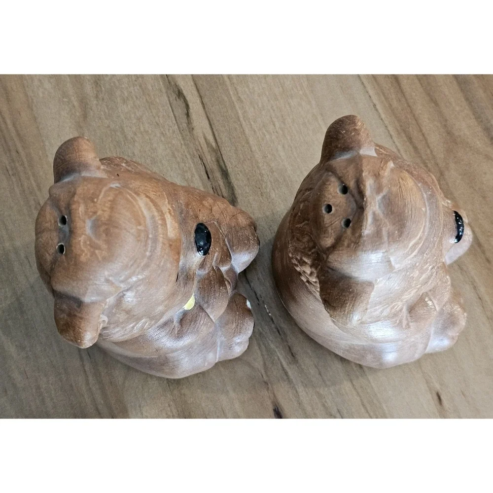 Vintage MCM Hirsch Mfg Co Teddy Bear Salt And Pepper Shakers‎ Made In USA